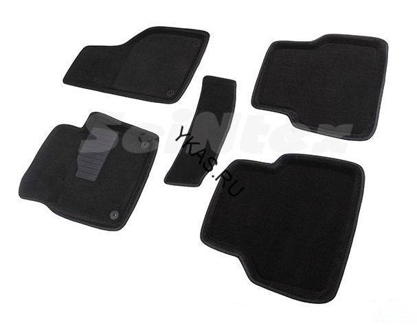 Коврики  VW Tiguan I рест. 2010-2017г. /компл.5шт./осн.резин./ 3D