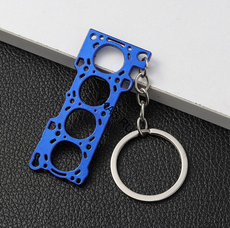 Брелок  "Прокладка двигателя" карабин (1 кольцо)  Синий