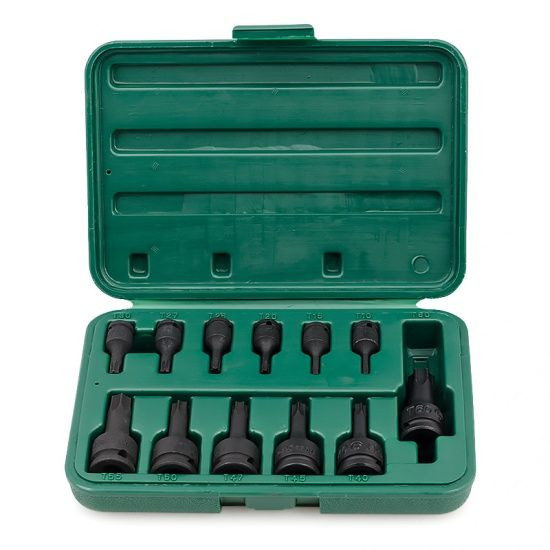 Инструмент HANS. Комплект ударных головок 1/2" TORX  T10-T60  12предм.