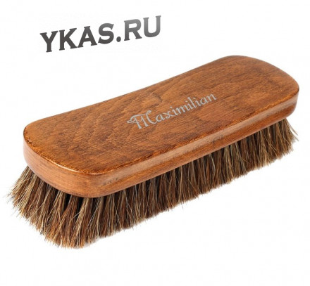 MAXIMILIAN  Щетка для очистки кожи, 12x4 см, натур. ворс (коричневый)