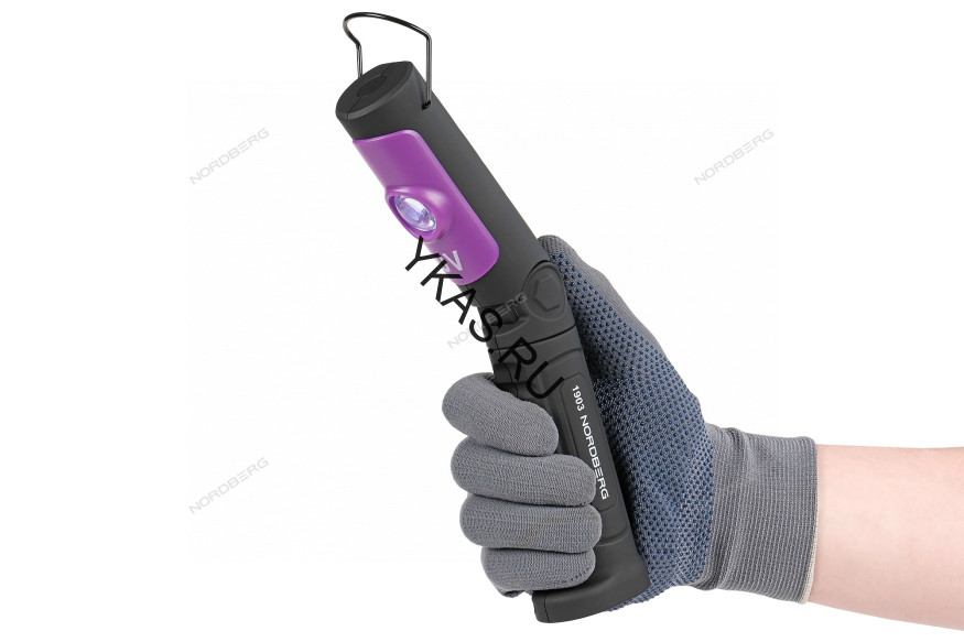 Аккумуляторный ультрафиолетовый светодиодный фонарь NORDBERG 1903
