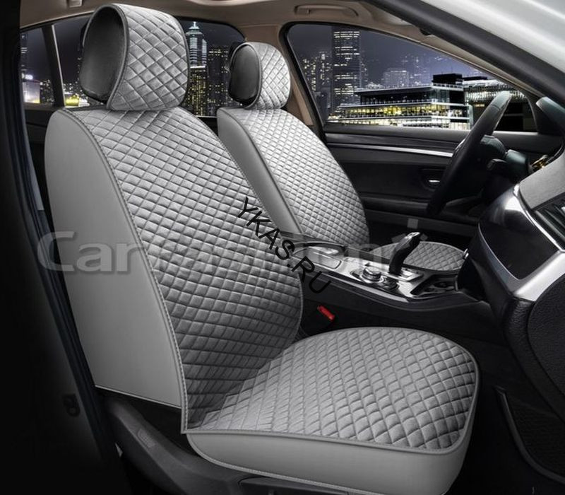 Накидки Фронт   «ROMB FRONT»  Серый/Серый/Серый  (велюр/экокожа)