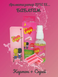 Осв.возд. Соntact ЁЛКА+СПРЕЙ Love is... "Баблгам" 30мл