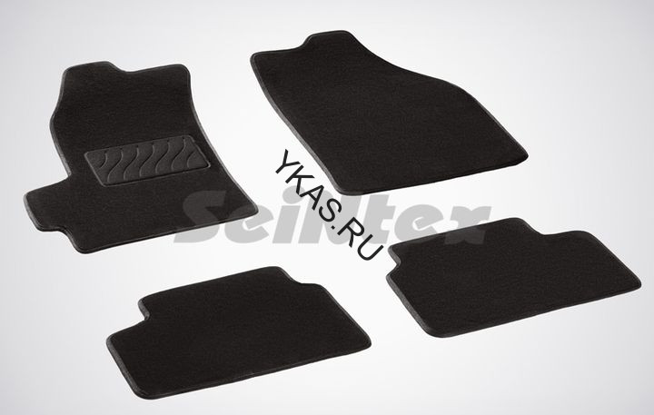 Коврики текстильн. Chevrolet Spark I 2005-2010г. /компл.5шт./осн.резин./  LUX