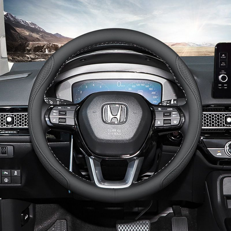 Оплетка на руль   Carlife  "Bari" М,  Чёрный/Чёрный с перфорацией