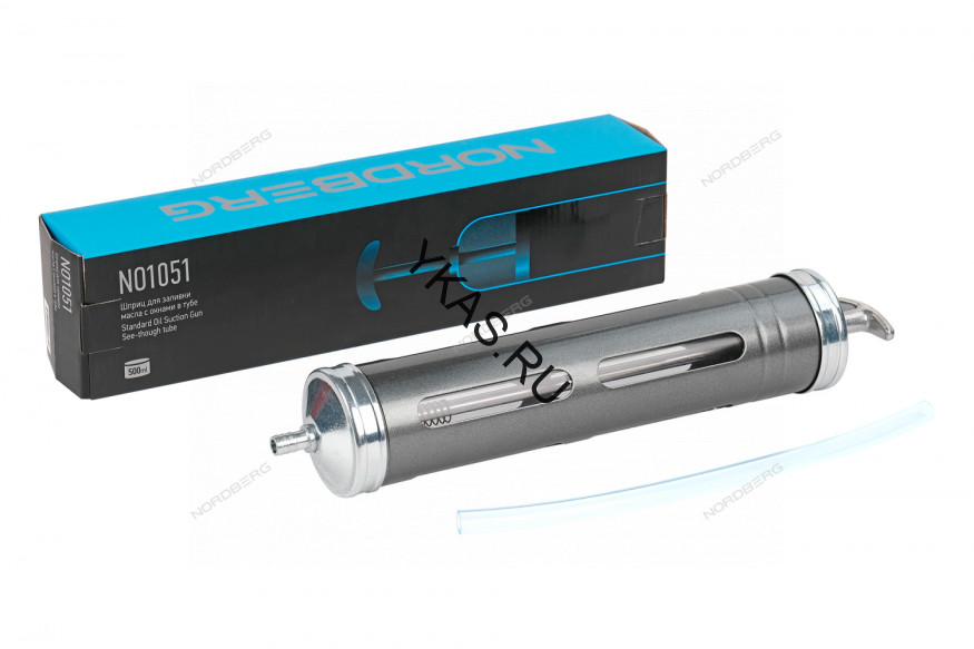 Шприц для заливки масла NORDBERG NO1051 с окнами в тубе (500 мл) 