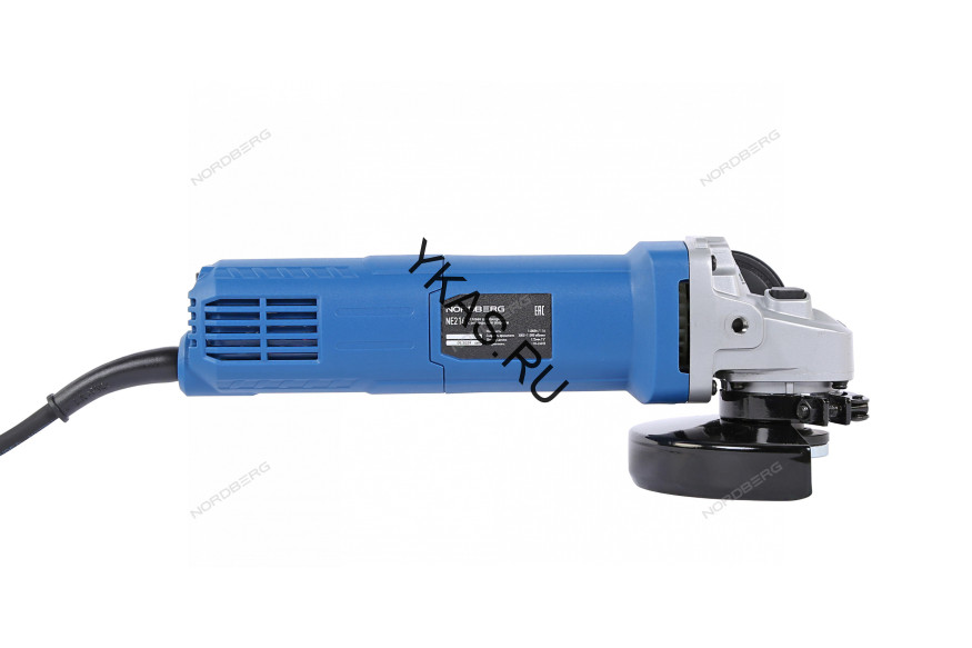 Угловая шлифмашина NORDBERG NE214 с регулировкой оборотов (125 мм, 1400 Вт)