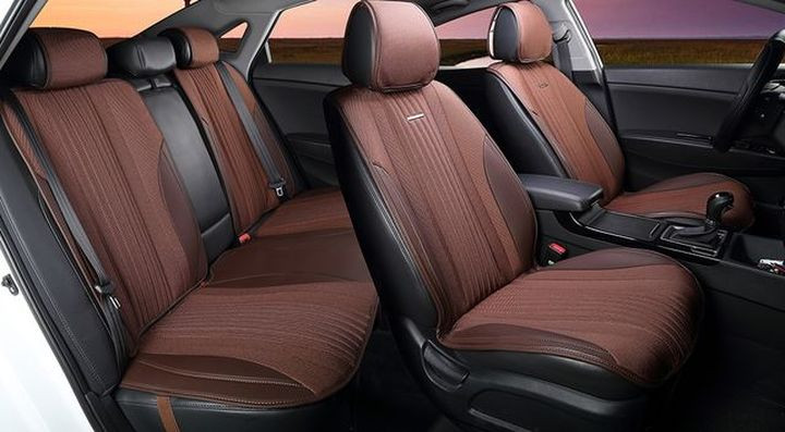 Комплект Накидок  «GRAND PLUS»  Коричневый/Коричневый  (твид экстра-класса/экокожа)