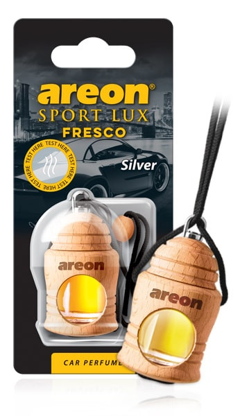 Осв.возд. Areon FRESCO "бутылочка в дереве" Sport LUX  SILVER