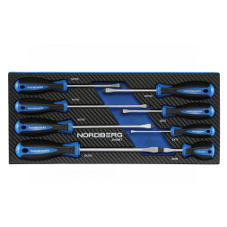 Набор отверток шлицевых NORDBERG в ложементе  (8 штук)