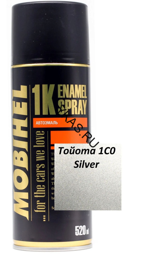 Mobihel  Эмаль базовая металлик Toyota Silver (520мл)