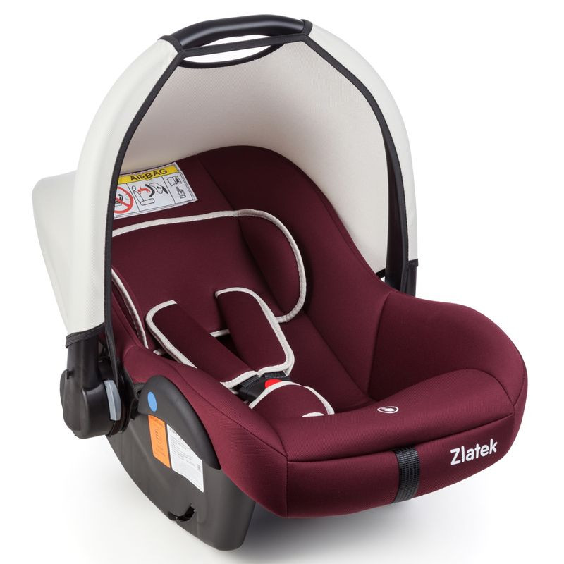 Детское кресло  ZLATEK "Colibri" груп. 0+ (темно-красный lux)