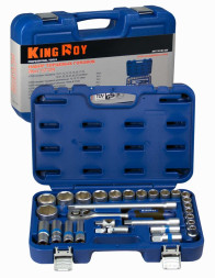King Roy. Набор инструмента 1/4" & 3/8" 29 предм., 6 гран.