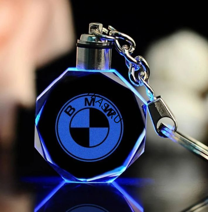 Брелок кристалл прозрачный с подсветкой  GEELY