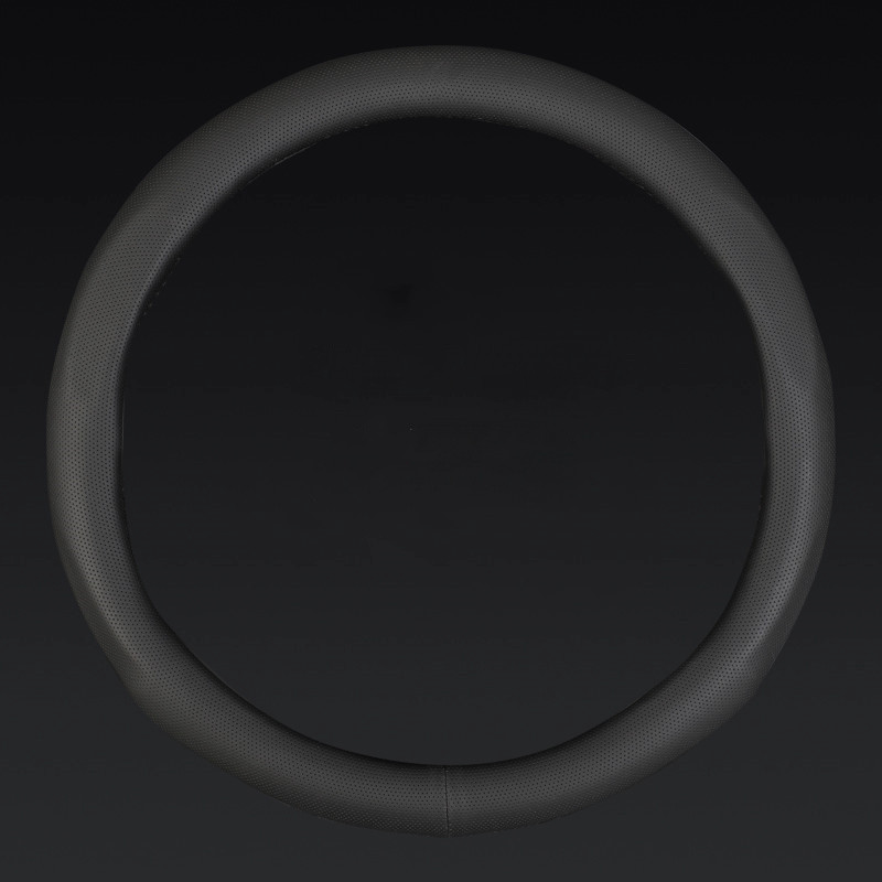 Оплетка на руль   Carlife "AlcantaraLux" М,  алькантара, бел. основа, нулевая отметка черный/серый