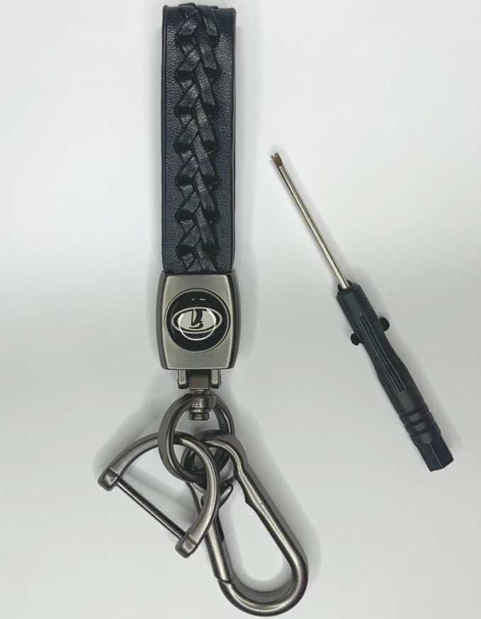 Брелок кожа LUX  LADA  Черный