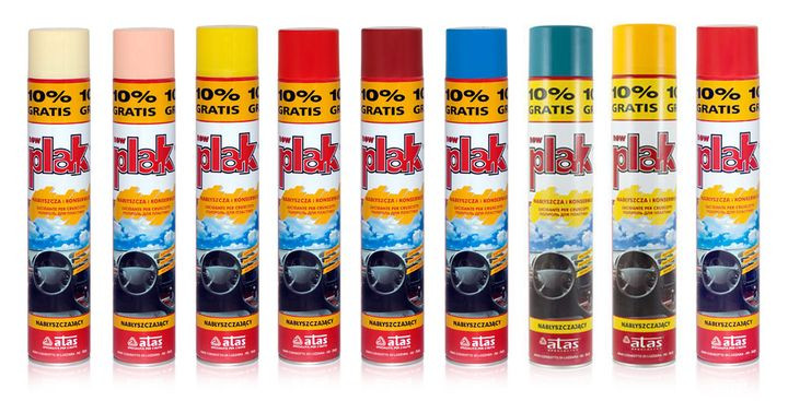 ATAS   PLAK   750 ML - Клубника. Глянцевая полироль торпеды (спрей)