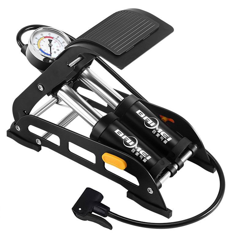 Насос ножной "Carlife" двухцилиндр. с манометром