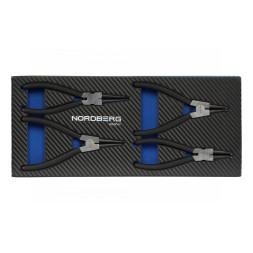 Набор съемников стопорных колец NORDBERG в ложементе (4 предмета)