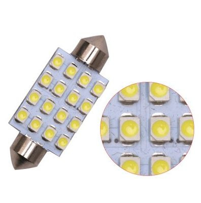 SOLAR  Свет-од  12V  T11x31  16 SMD 1210 C5W  SV8.5  белый