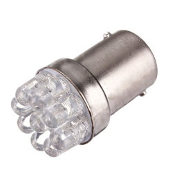 SOLAR Свет-од 12V T15 9 LED BA15S белый