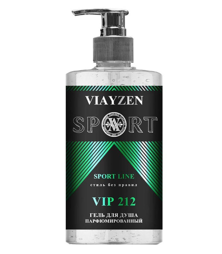 VIAYZEN Гель для душа парфюмированный, мужской  460мл.  VIP212 Carolina Herrera