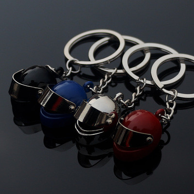 Брелок  "шлем" карабин (1 кольцо)  Синий