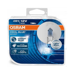 Лампа OSRAM 12V     H1   80W  CBB Cool Blue Boost +50%  BOX  P14,5s  (2 шт.) (голуб.5000К)