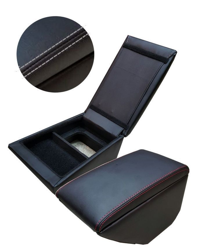 Подлокотник мод. Renault Duster c 2011-2015г.  чёрный/чёрный/серый (В ПОДСТАКАННИК)