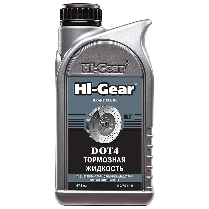 HG 7044R Тормозная жидкость DOT 4 Hi-Gear BRAKE FLUID DOT 4 473 мл