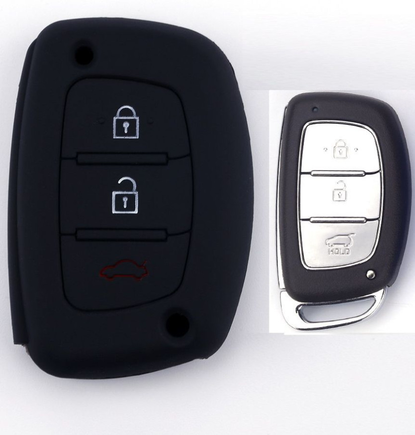 Чехол силиконовый для ключа зажигания  HYUNDAI (три кнопки) №1