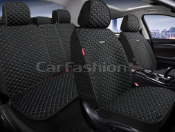 Комплект Накидок «RANCHO PLUS» Чёрный/Серый (искусственный шёлк/разд.подгол.)