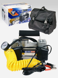 Компрессор  TORNADO АК-75  10Атм/75л/150 PSI/клеммы /двухпоршневой/шланг/метал.корпус/ СУМКА