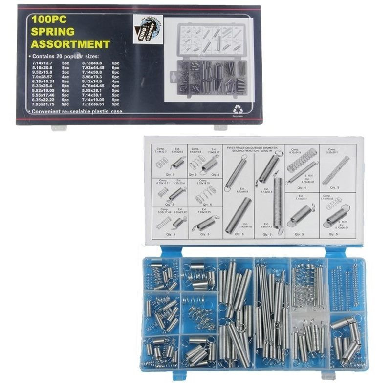 Набор крепежный (пружины , сжатые , растянутые  100шт)