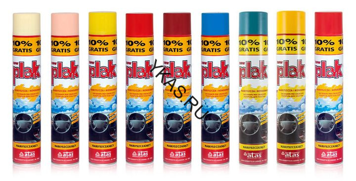 ATAS   PLAK   750 ML - Океан. Глянцевая полироль торпеды (спрей)