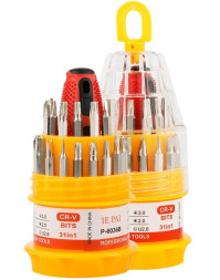 Набор отверток часовых в пластиковом кейсе 31 предмет