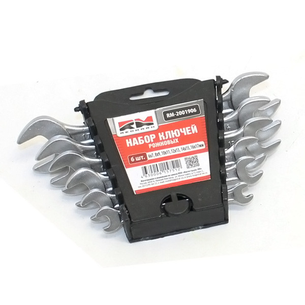 RedMark Набор ключей рожковых 6 шт. (кт.)(6x7, 8x9, 10x11,12х13, 14x15, 16x17 мм)