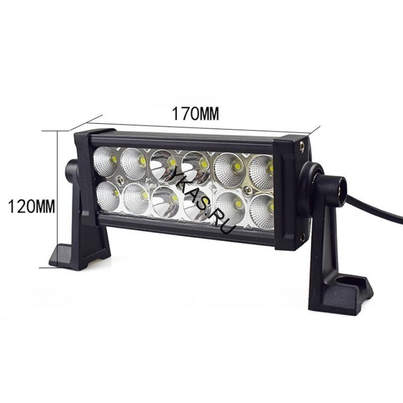 Фара Off Road   SOLAR  ближний свет   12SMD, 36W, 6000K  (170*120мм)  12-24V