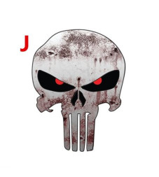 Наклейка  Череп  11x15см  №14