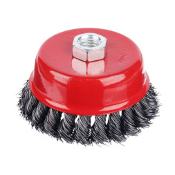 М5. Щётка металл. для УШМ  75мм/М14 кручёная (чашка)