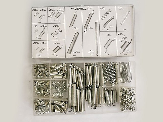 Набор крепежный (пружины , сжатые , растянутые  200шт) (6006)