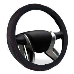 Оплетка на руль    SENATOR Omaha гладкая экокожа с вставками из перфорированной экокожи, M /черный