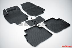 Коврики резиновые   Nissan Tiida c 2007г.-  БОРТ