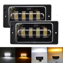 Фары  доп.модельные LADA 2110-2115 LED бело-желтый  (компл.2шт)