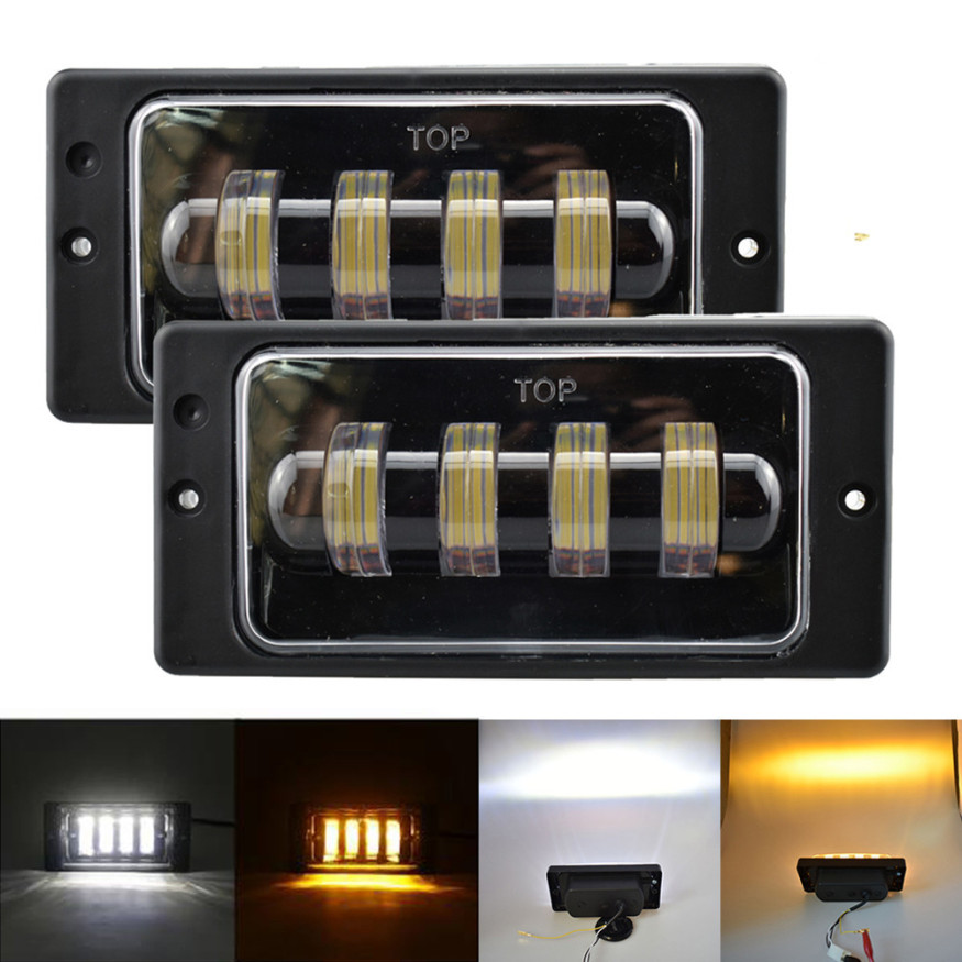 Фары  доп.модельные LADA 2110-2115 LED бело-желтый  (компл.2шт)