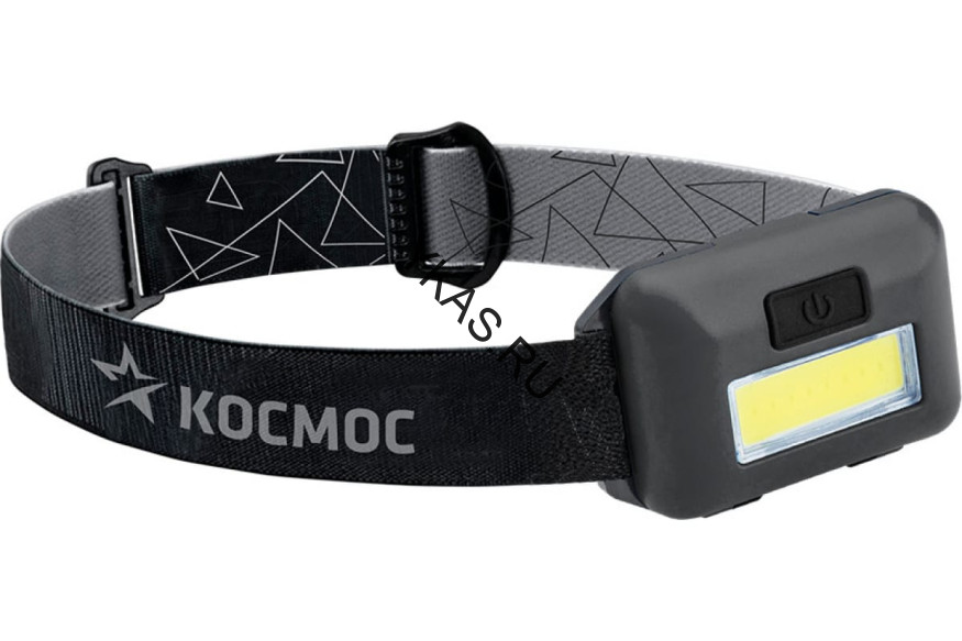 Фонарик  диодный  налобный  Космос от батареек ААА 3Вт