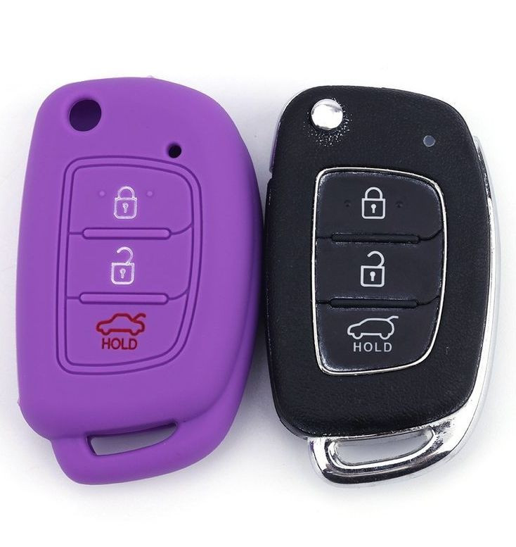 Чехол силиконовый для ключа зажигания  HYUNDAI (три кнопки) №4