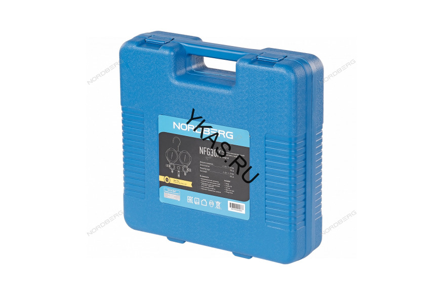 Манометрический коллектор NORDBERG NFG30K со шлангами и муфтами в кейсе