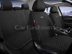 Комплект Накидок   «RANCHO PLUS» Чёрный/Чёрный  (искусственный шёлк/разд.подгол.)