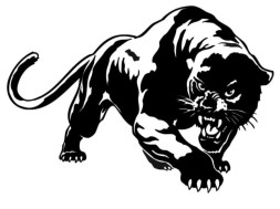 Наклейка "Пантера"  19,5х13,6см Черный